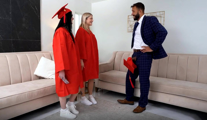 Две сестрички выпускницы отпраздновали выпускной